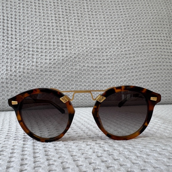 Krewe Sunglasses St. Louis STL II | HAVANA + BLACK AND CRYSTAL 24K - Picture 1 of 5